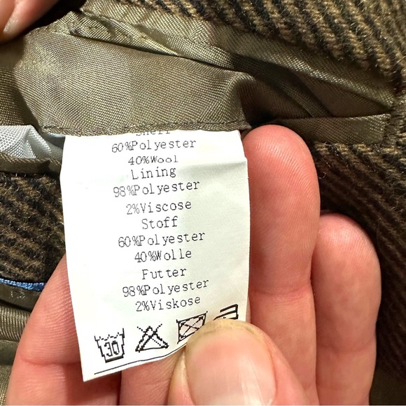 Paul Jones PJ Men Golden Brown Black Diagonal Stripe Sport Jacket Sz XL 46R NWOT - Picture 11 of 16